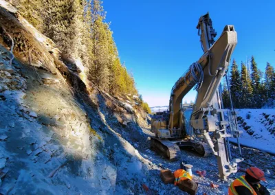 Skemxist Solutions Equipment Excavator with Drilling Attachment Drilling for Blasting