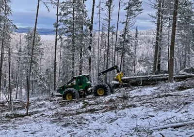 Skemxist Solutions Equipment Grapple Skidder Taking Logs to Landing