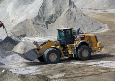 Skemxist Solutions Equipment Wheel Loader with Bucket at Gravel Pit